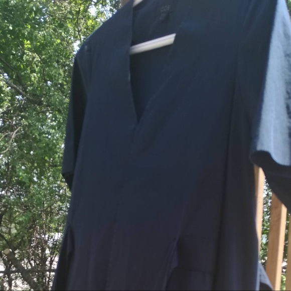 COS Navy Side Tie Midi (32) - Picture 4 of 6